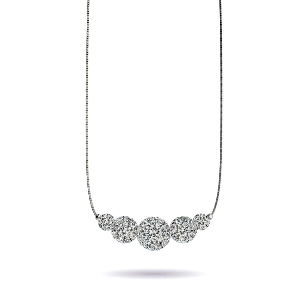 Winter White Crystal | .925 Sterling Silver | Kikiballa Infinity Clasp Necklace